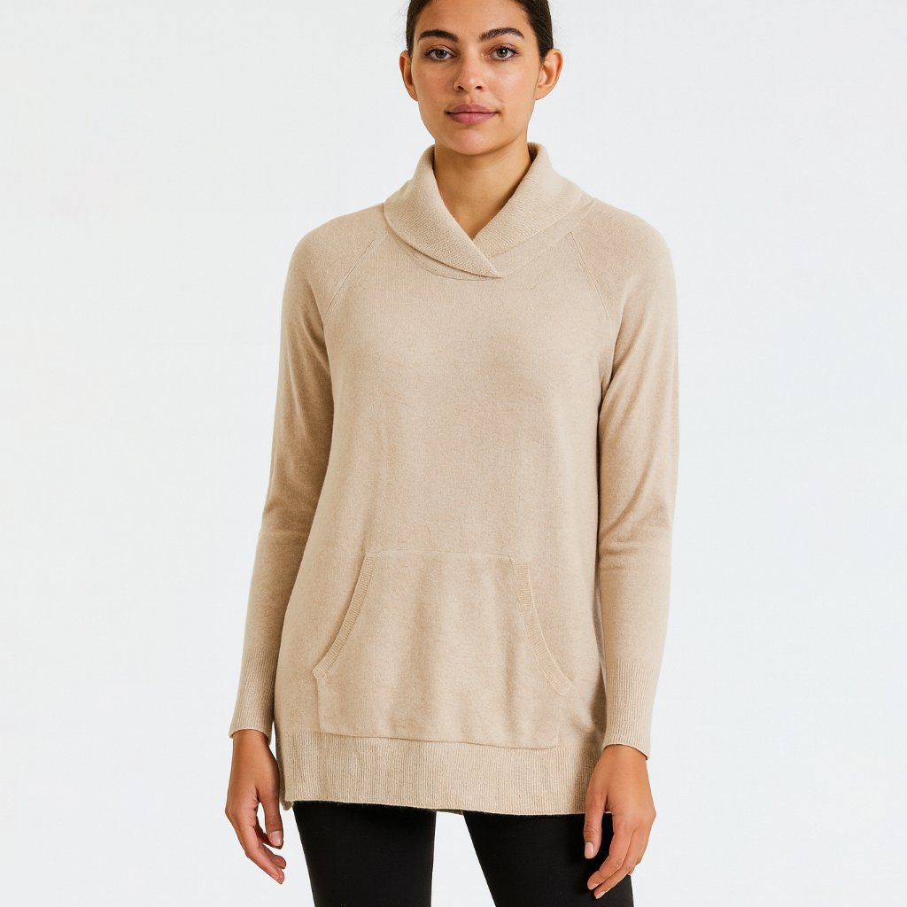 Vince Wool Knit Pullover Sweater Tan Size Small *Flawed
